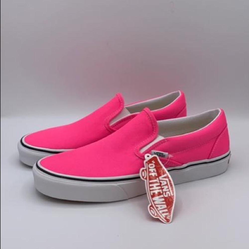 VANS KNOCKOUT NEON PINK SLIP-ON
